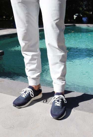 Navy Suede Dress Sneaker – Stylish & Versatile Comfort
